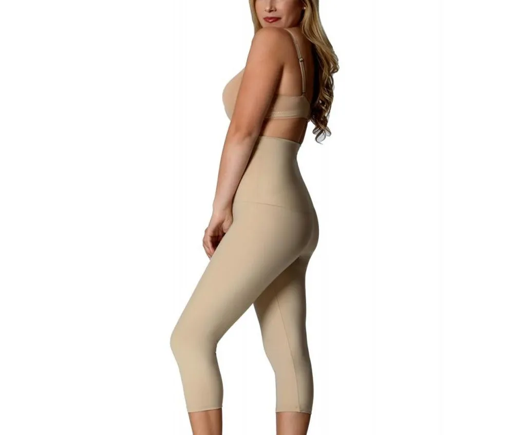 InstantFigure Plus Size Hi-Waist Double Control Capri Leggings WPL017C