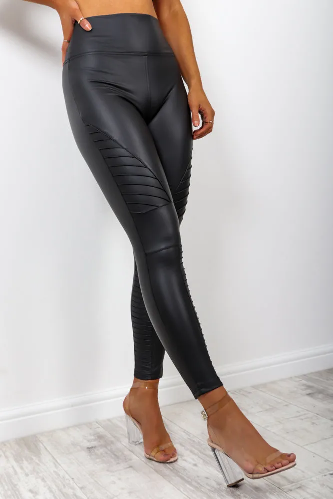 Knight Rider - Black PU Leggings