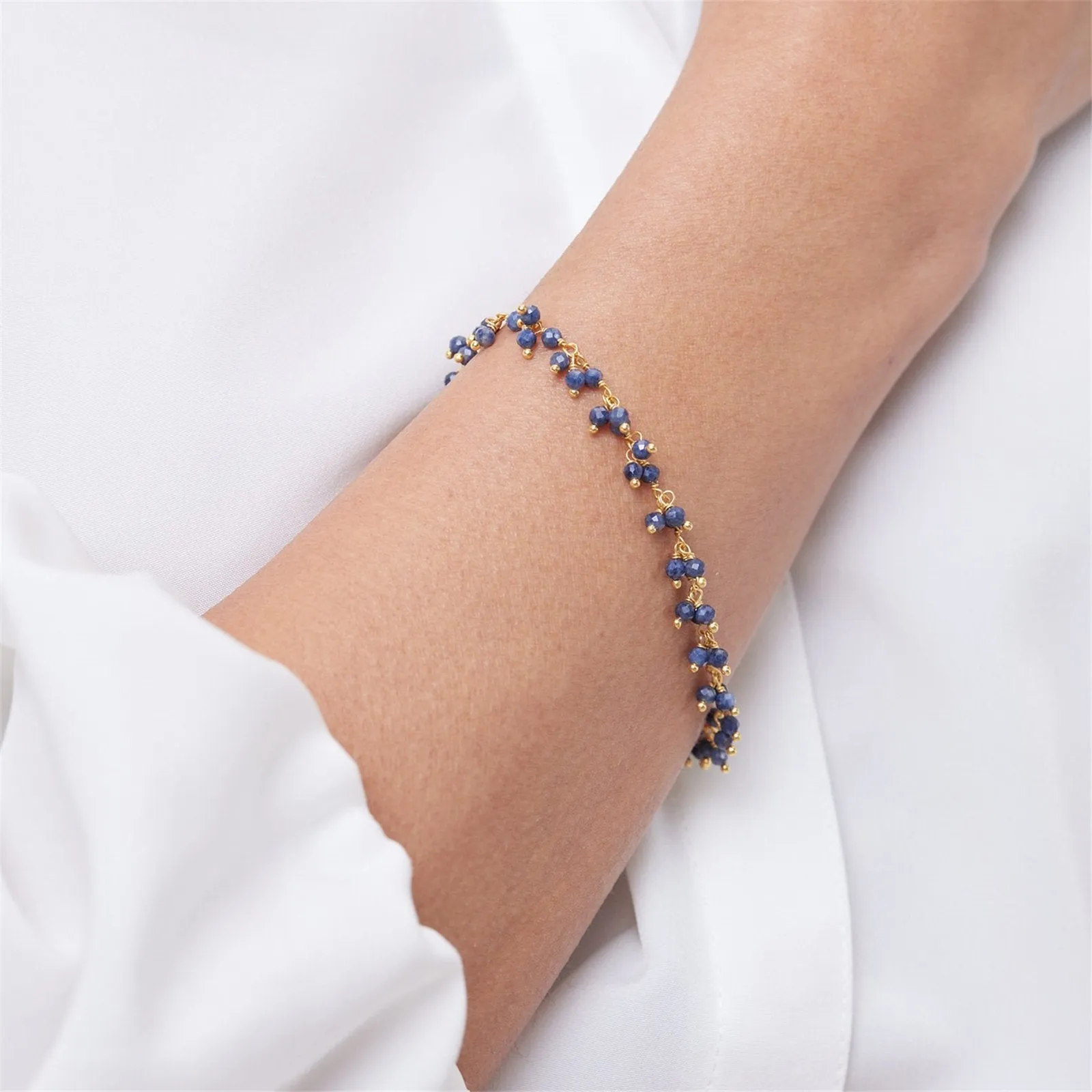 Lapiz 18K Gold Plated Beaded Bracelet