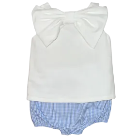 Lolli Bow Back Bloomer Set – South of Broad Blue