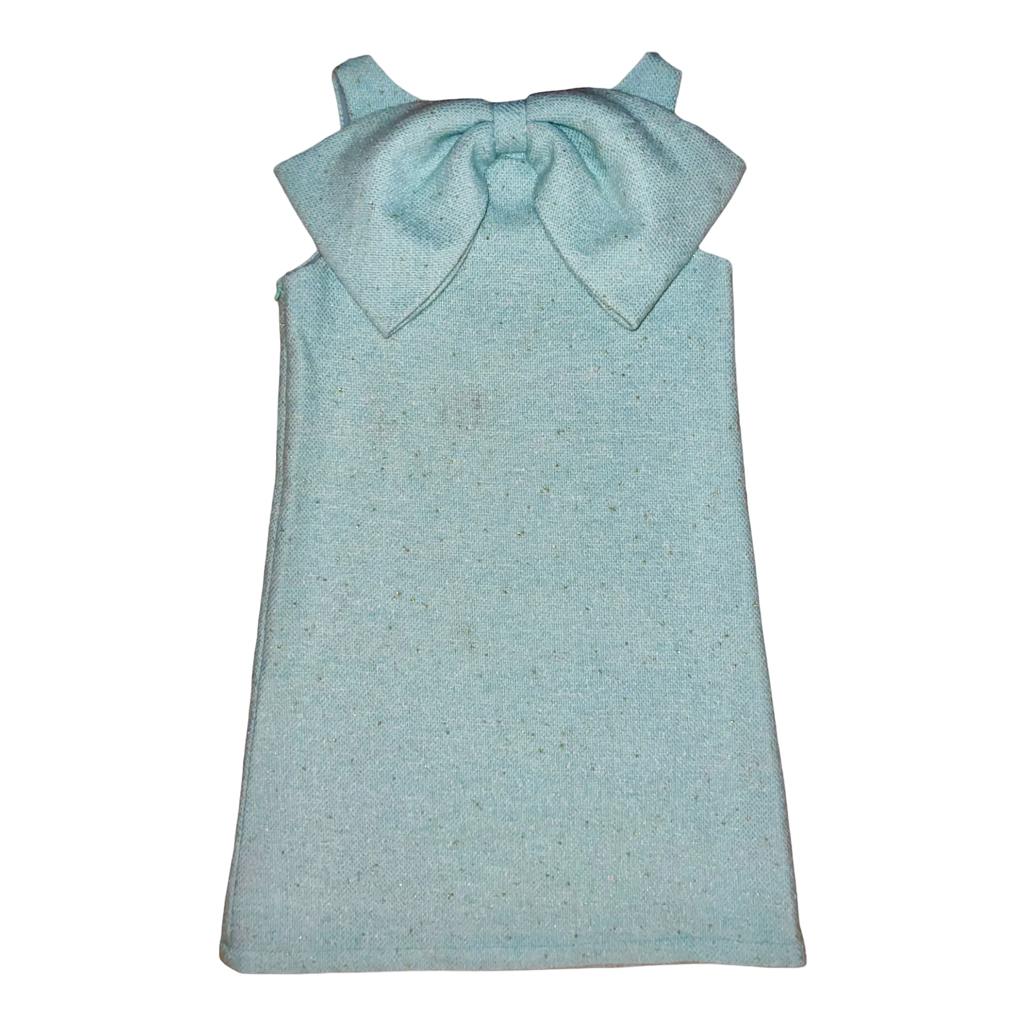 Lolli Bow Back Dress- Beach Glass Blue