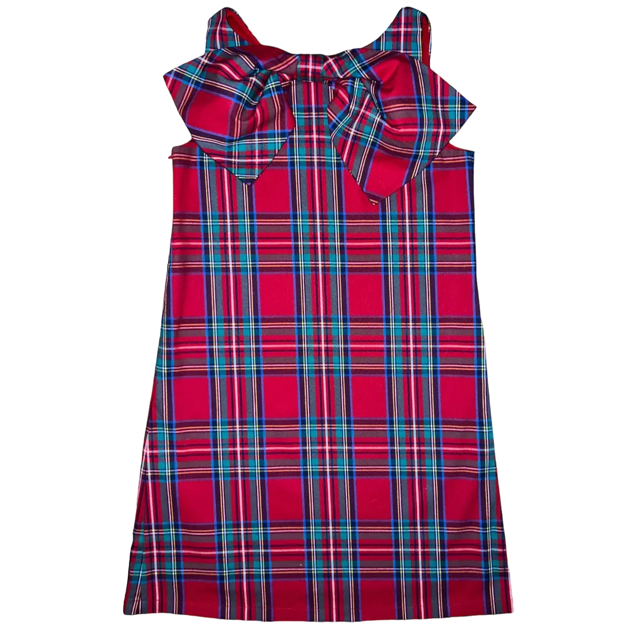 Lolli Bow Back Dress- Tybee Tartan Plaid