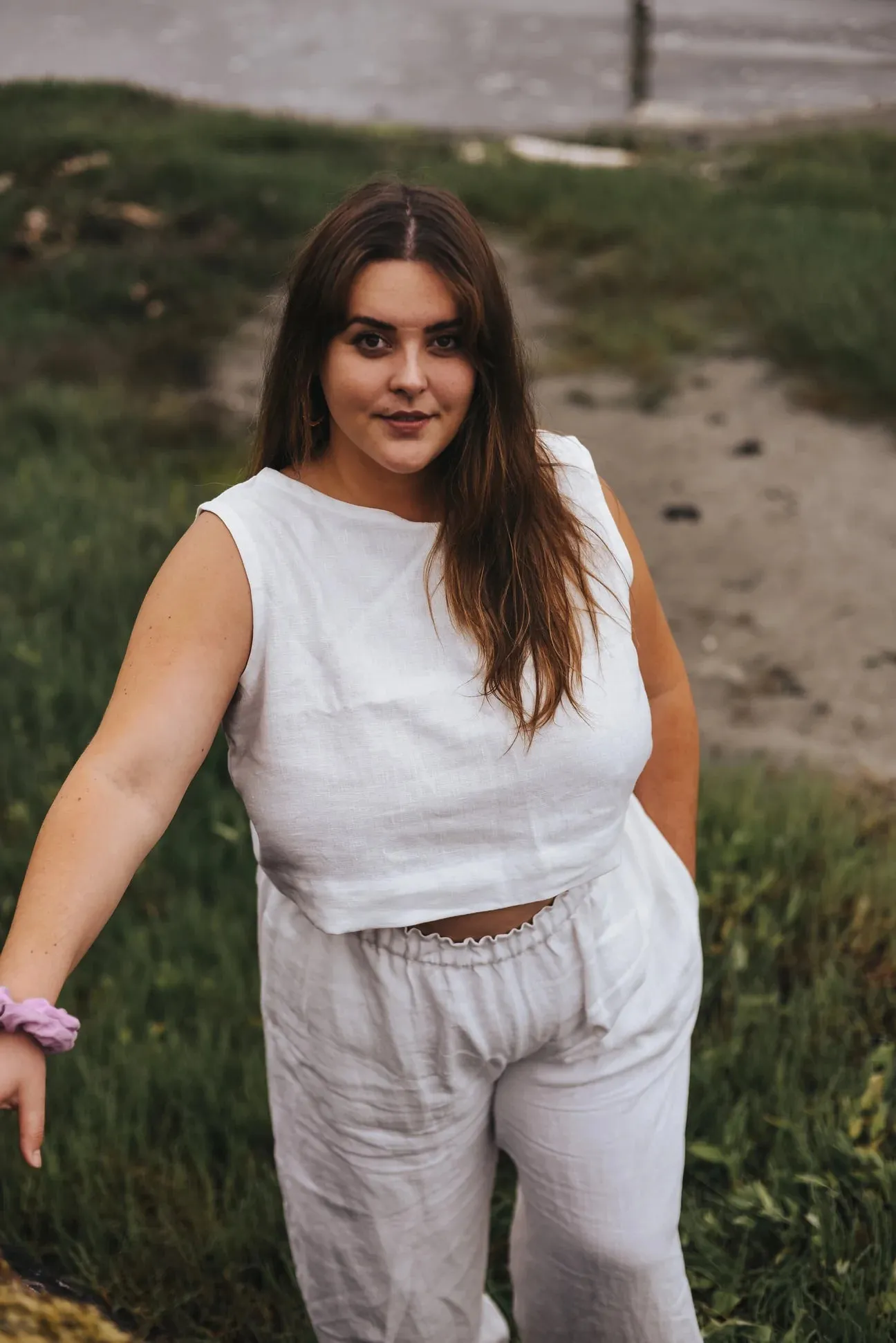 Lou Crop Tank in White -LIMITED TIME SALE