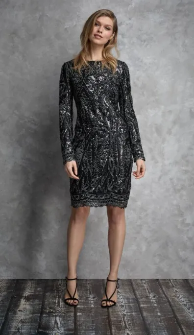 Marzena Sequin Swirl Dress