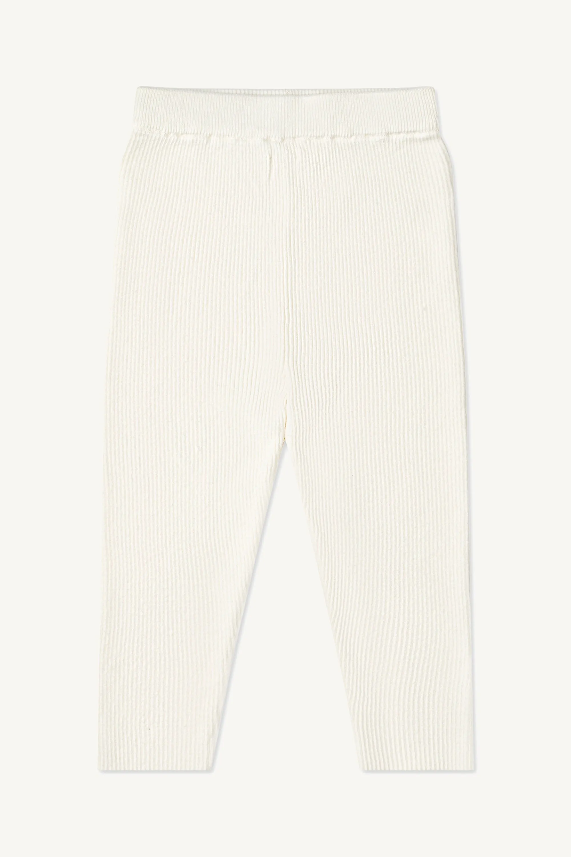 Mini Knit Ribbed Leggings - Oat Milk (Kids)