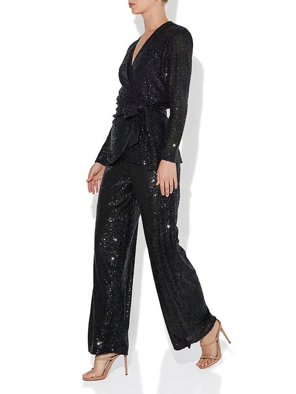 Minxy Black Sequin Pants