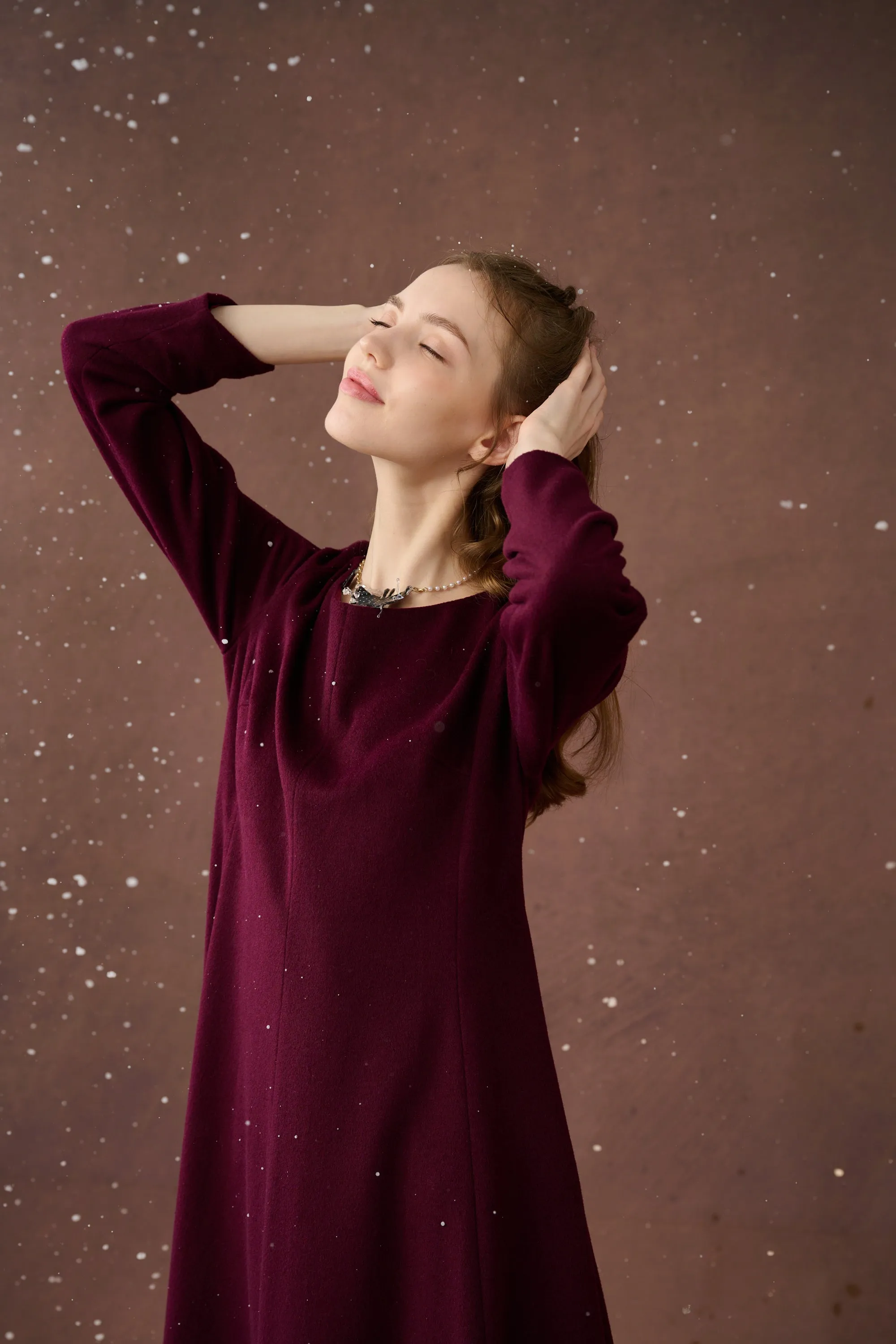 Mistletoe 17 | Vintage wool dress in Purple