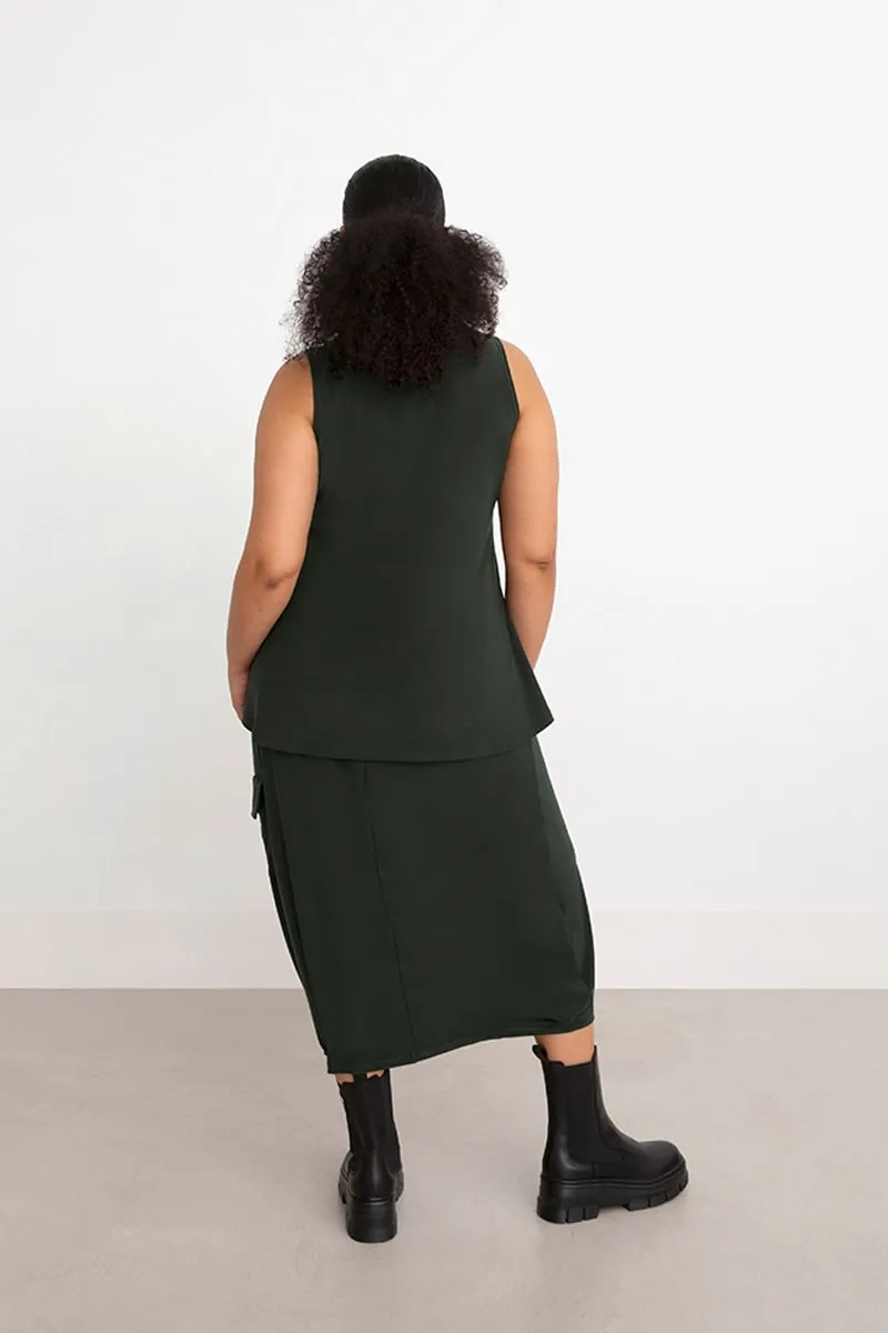 Mock Neck Tank | Seaweed