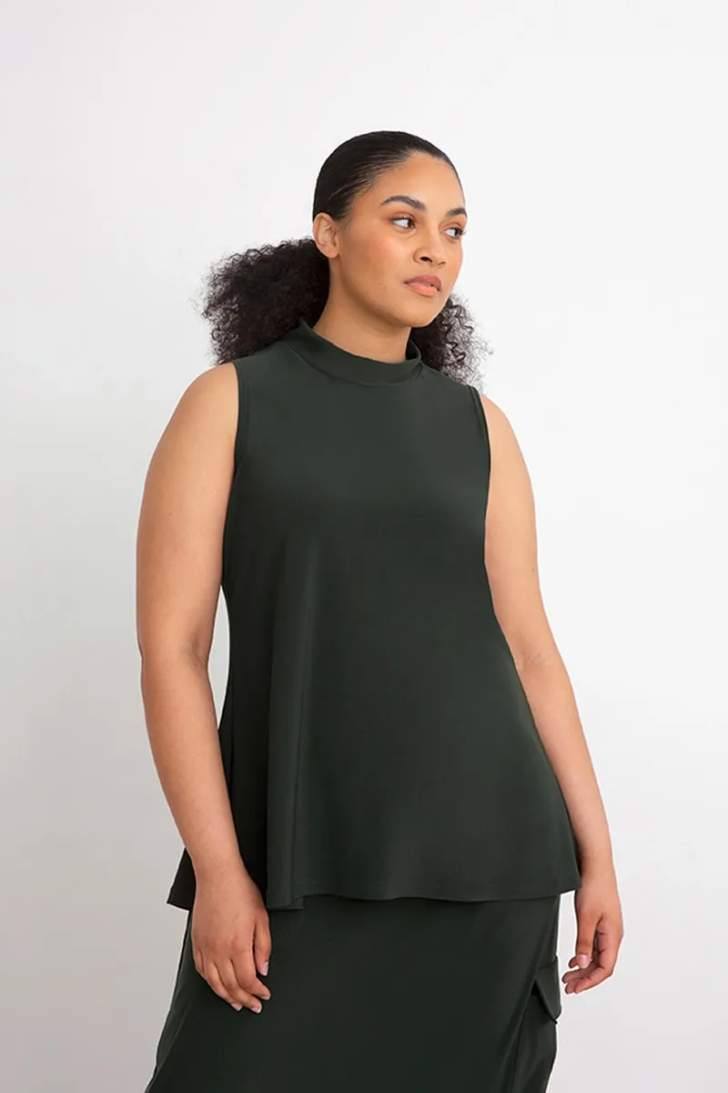 Mock Neck Tank | Seaweed