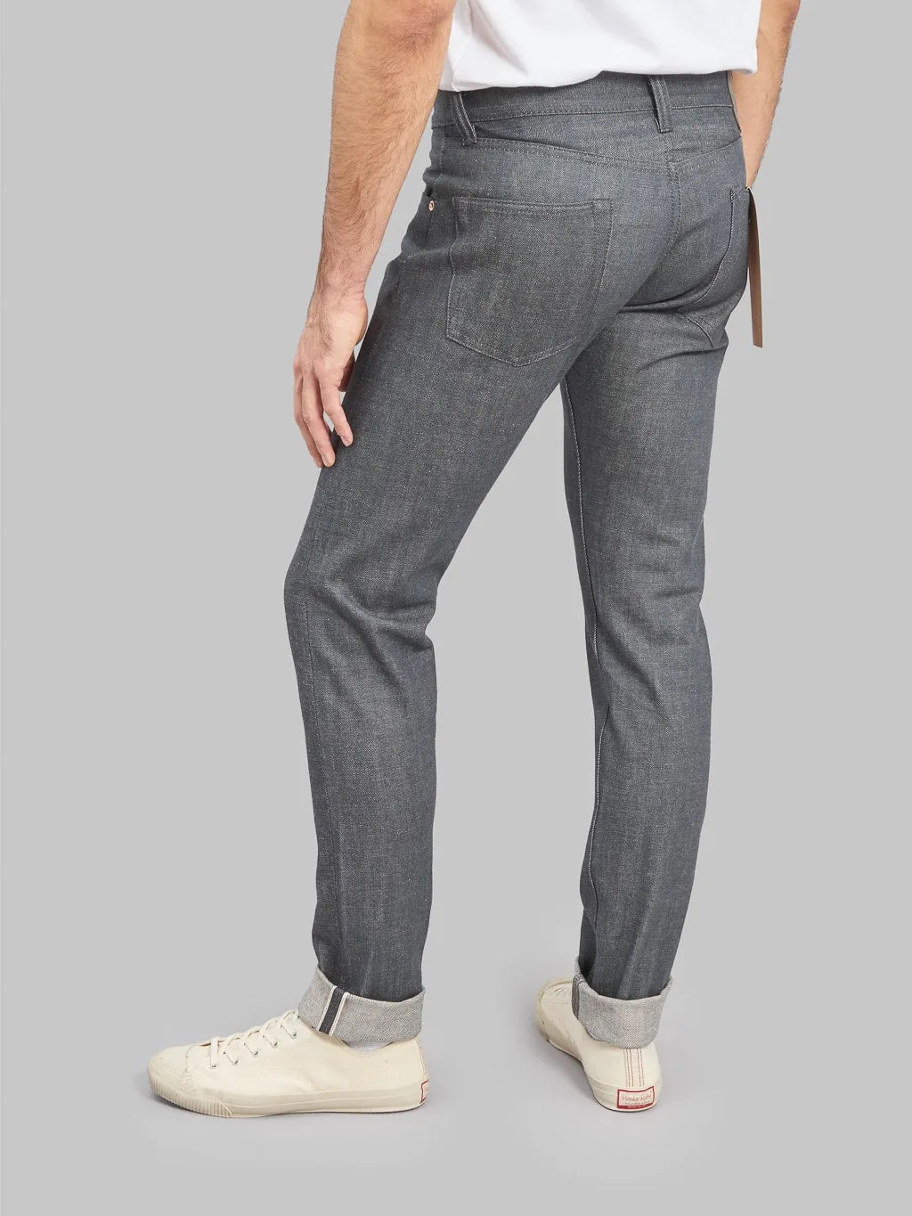 Momotaro 0306-70G 14oz Grey Denim Tight Tapered Jeans