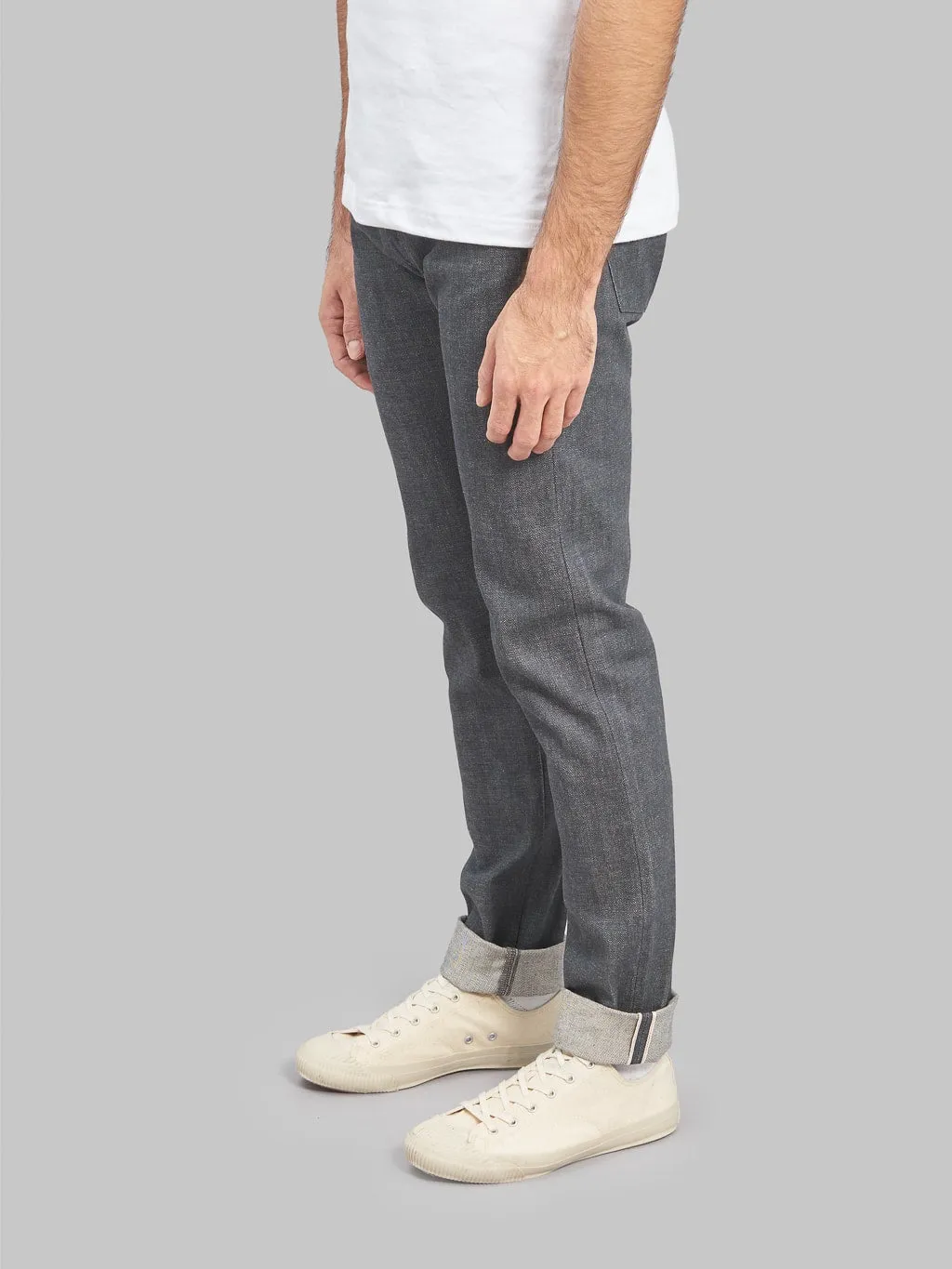 Momotaro 0306-70G 14oz Grey Denim Tight Tapered Jeans