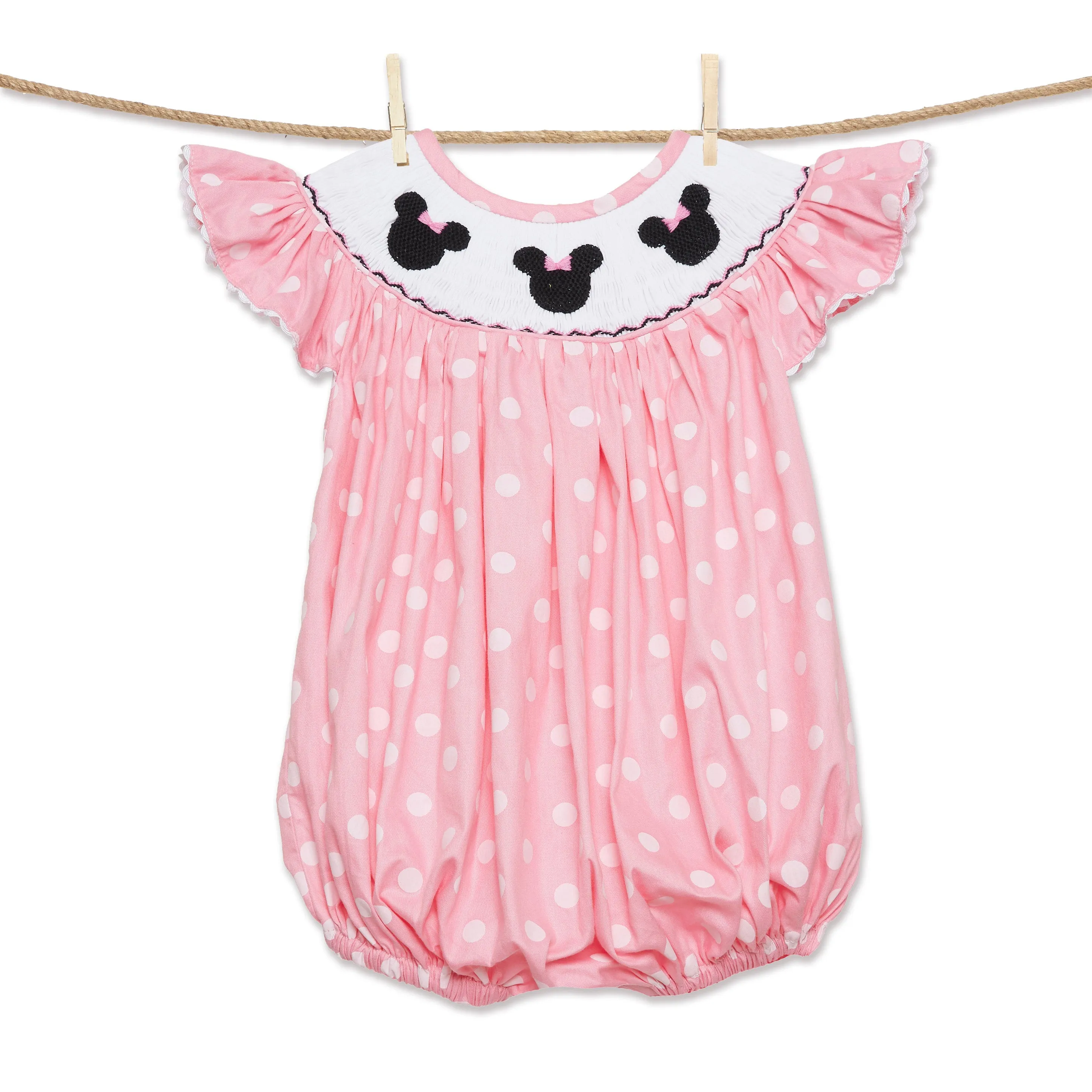 Mouse Ears Romper - light pink