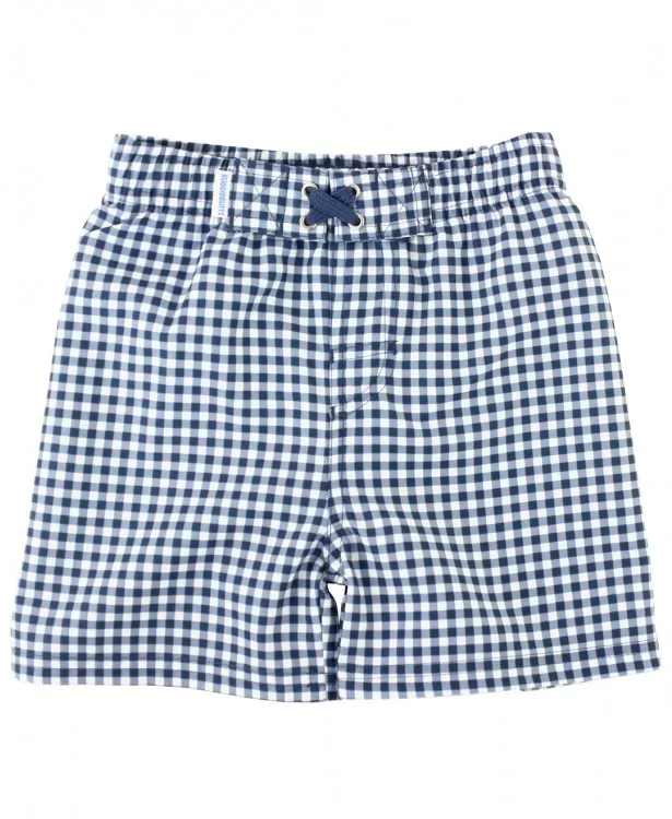 Navy Gingham Swim Trunks by RuggedButts