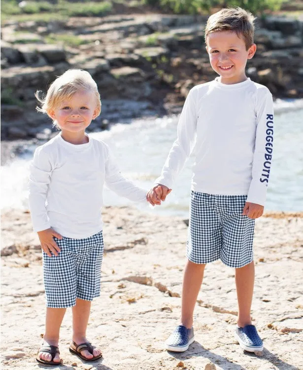 Navy Gingham Swim Trunks by RuggedButts