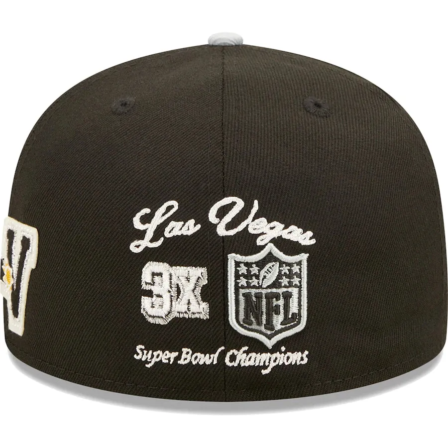 New Era 59FIFTY Las Vegas Raiders Super Bowl XVIII Letterman Fitted Hat