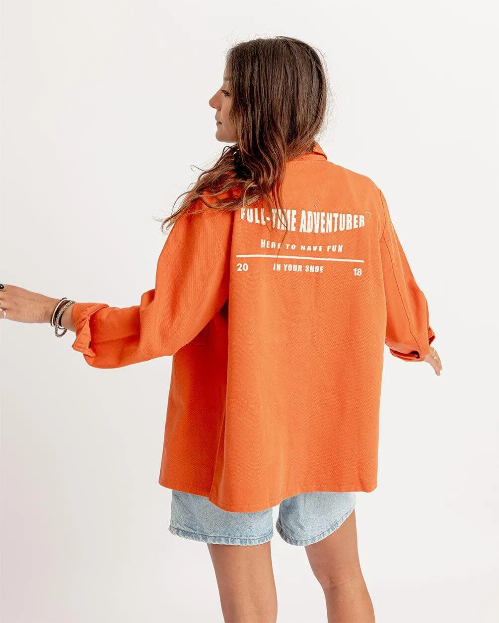 Orange Overshirt Jacket