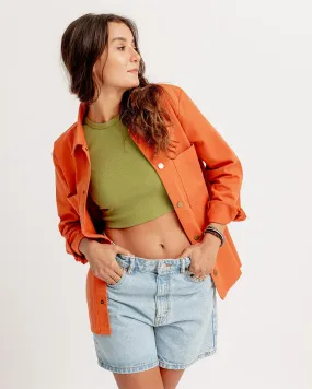 Orange Overshirt Jacket