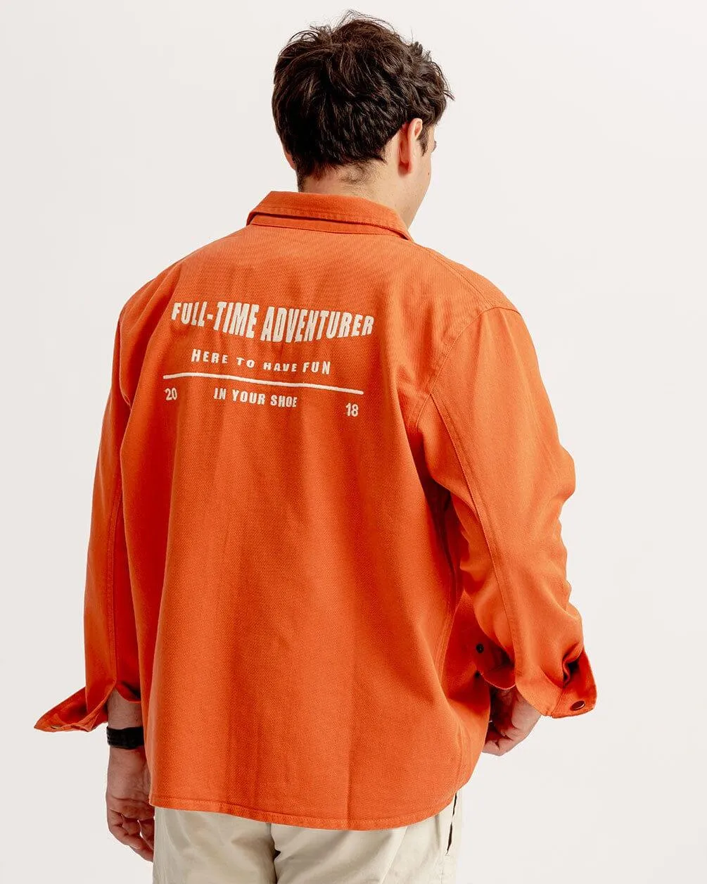 Orange Overshirt Jacket