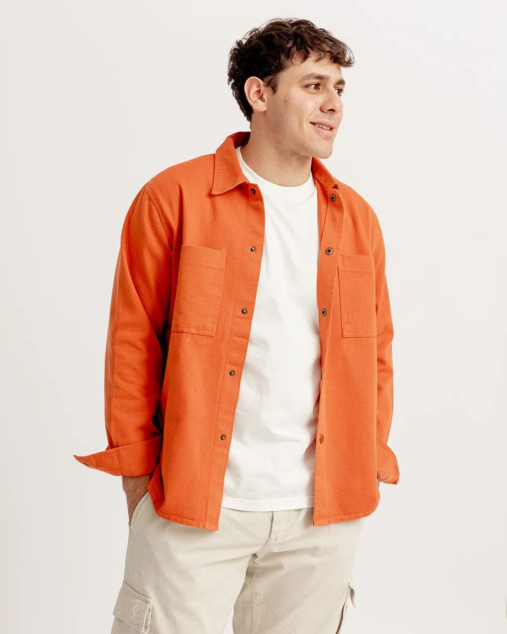 Orange Overshirt Jacket