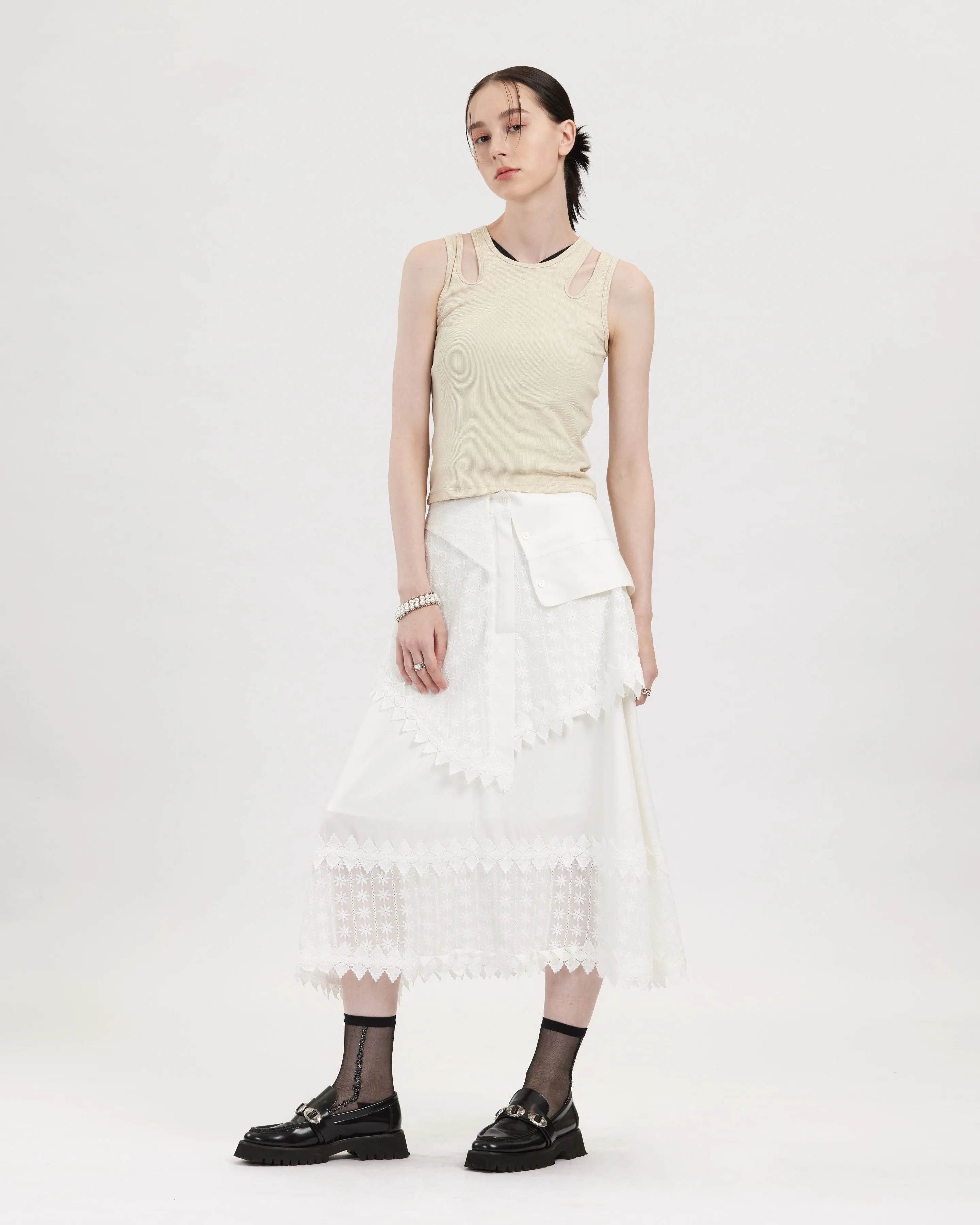 Patched Lace Skirt