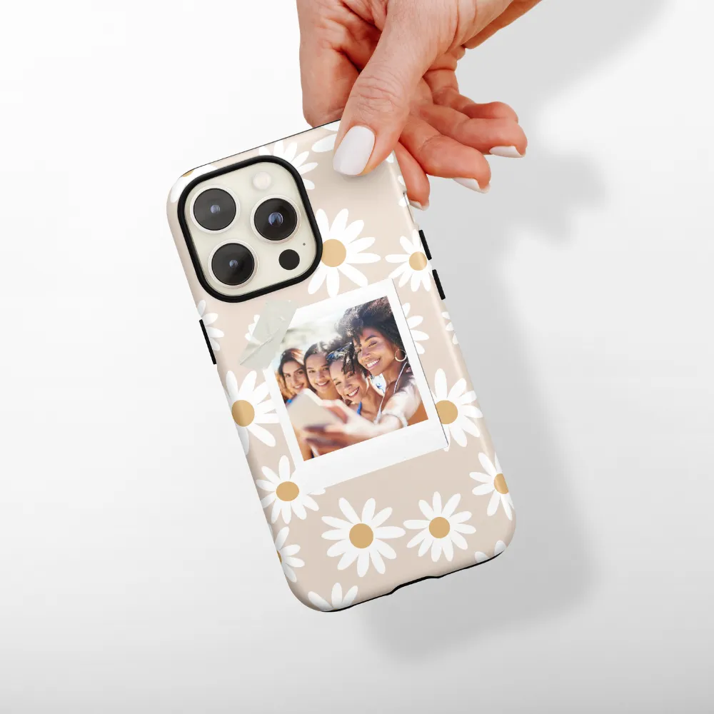 Patterned Personalised Polaroid Bestie Phone Case - Upload Your Photo