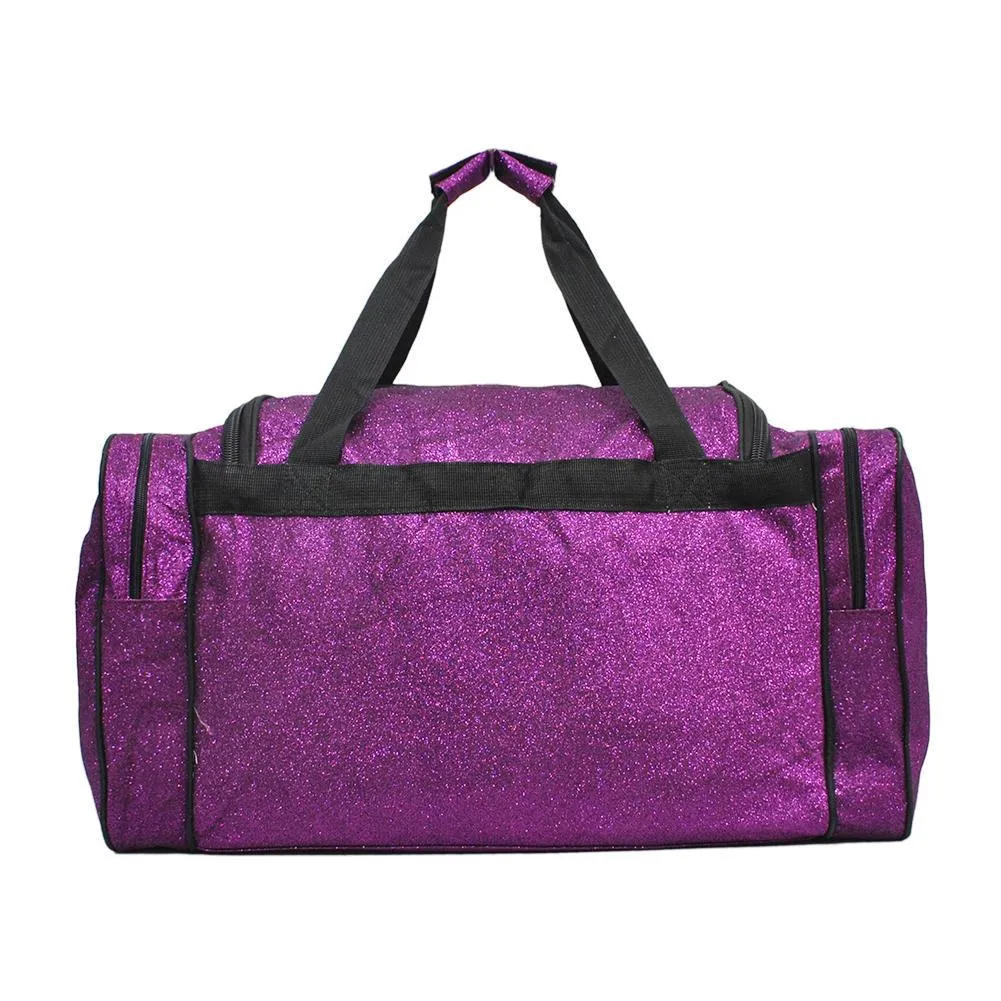 Purple Glitter NGIL Canvas 20" Duffle Bag