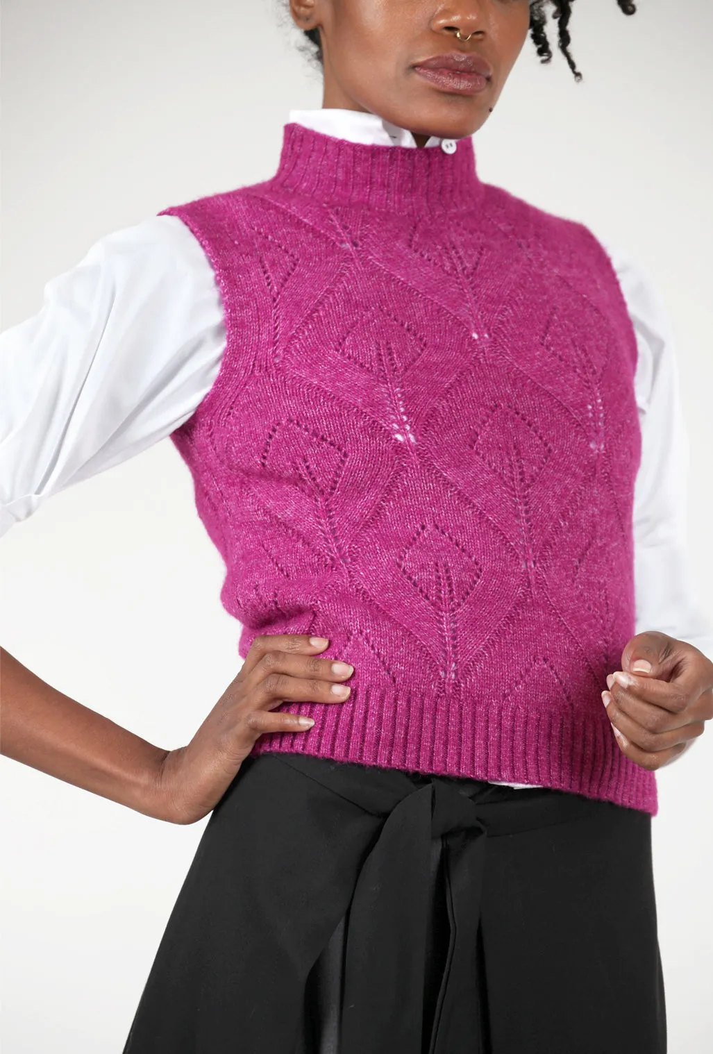 Rana Sweater Vest, Orchid