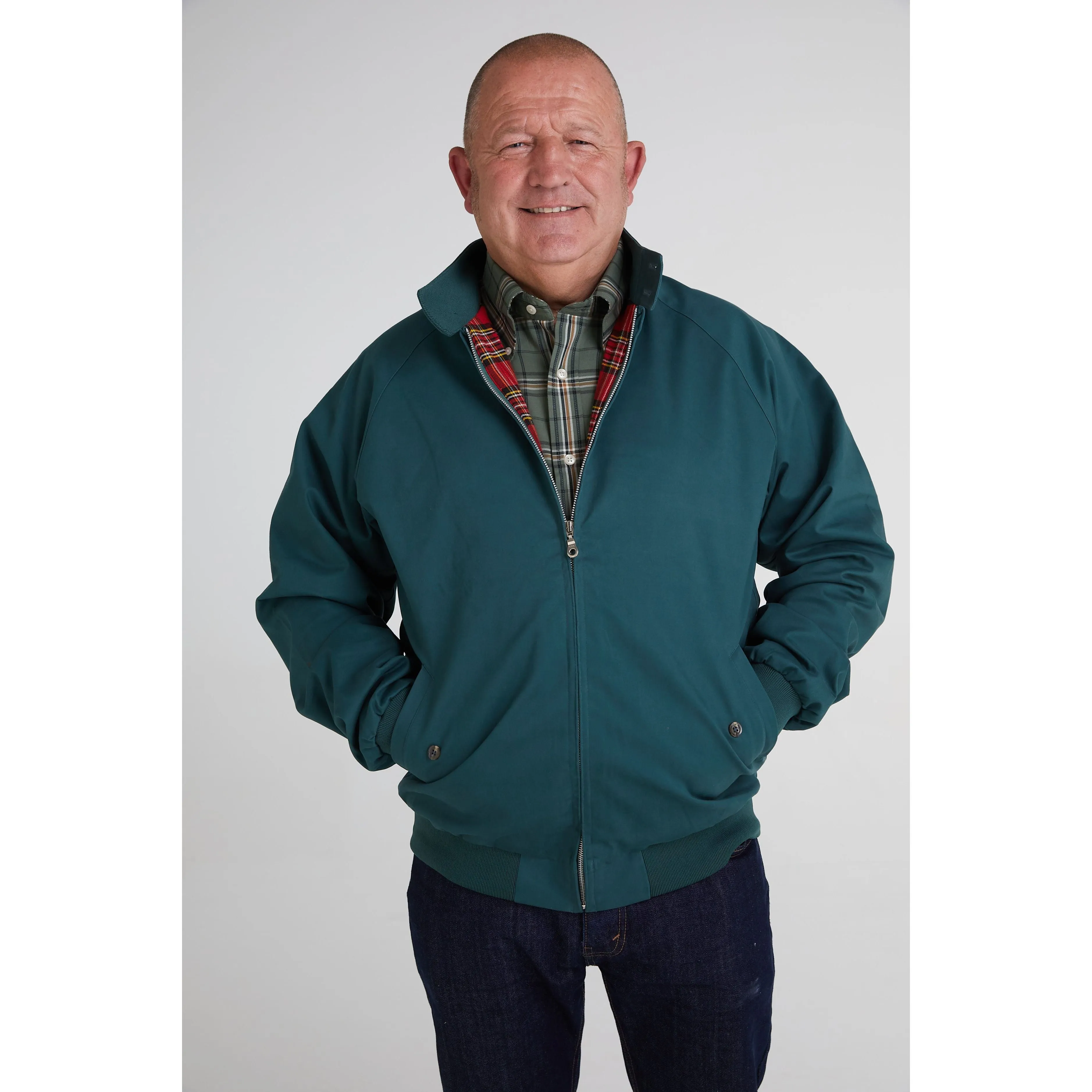 Real Hoxton - Men's Racing Green - Harrington Jacket