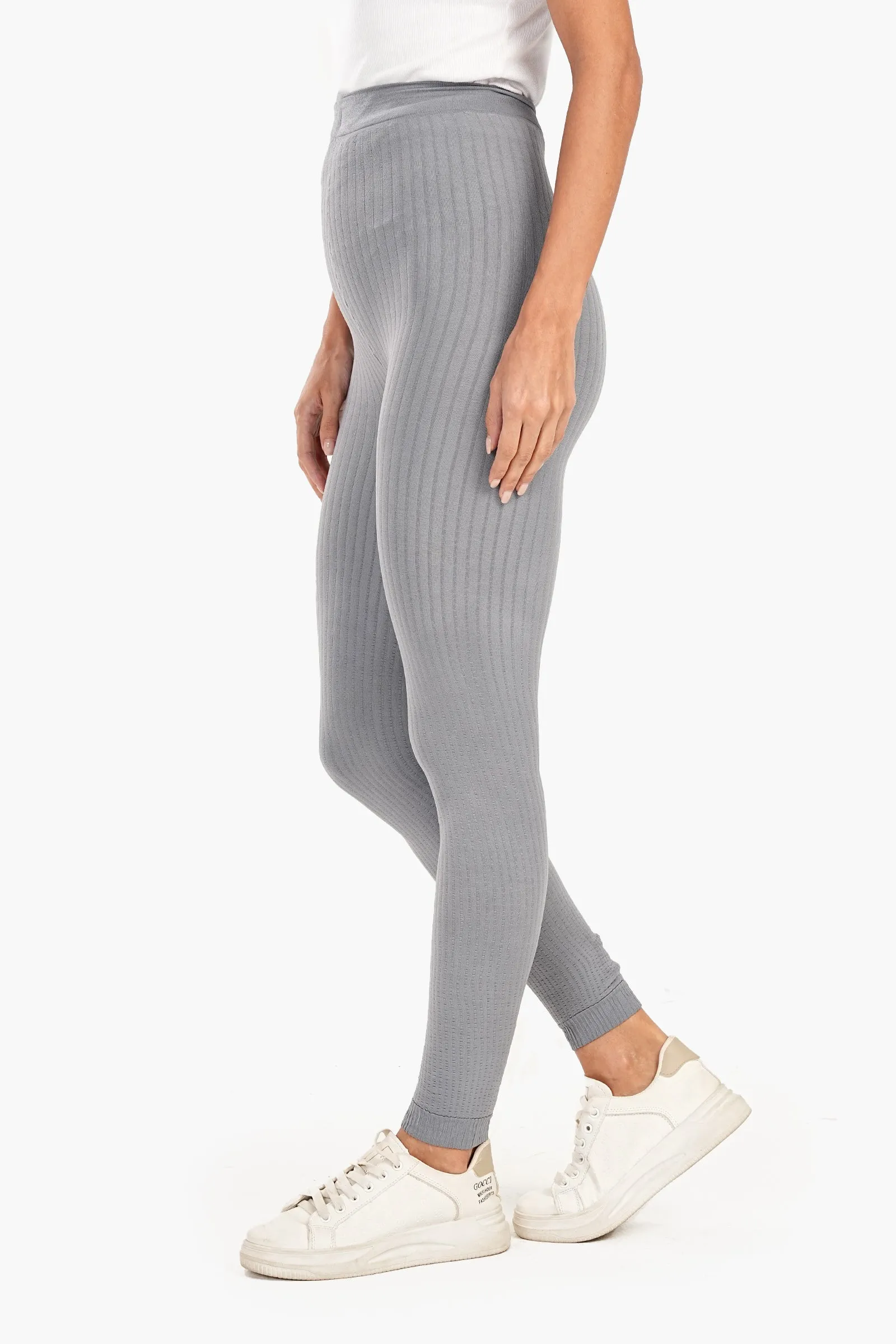 Ribbed High Rise Leggings