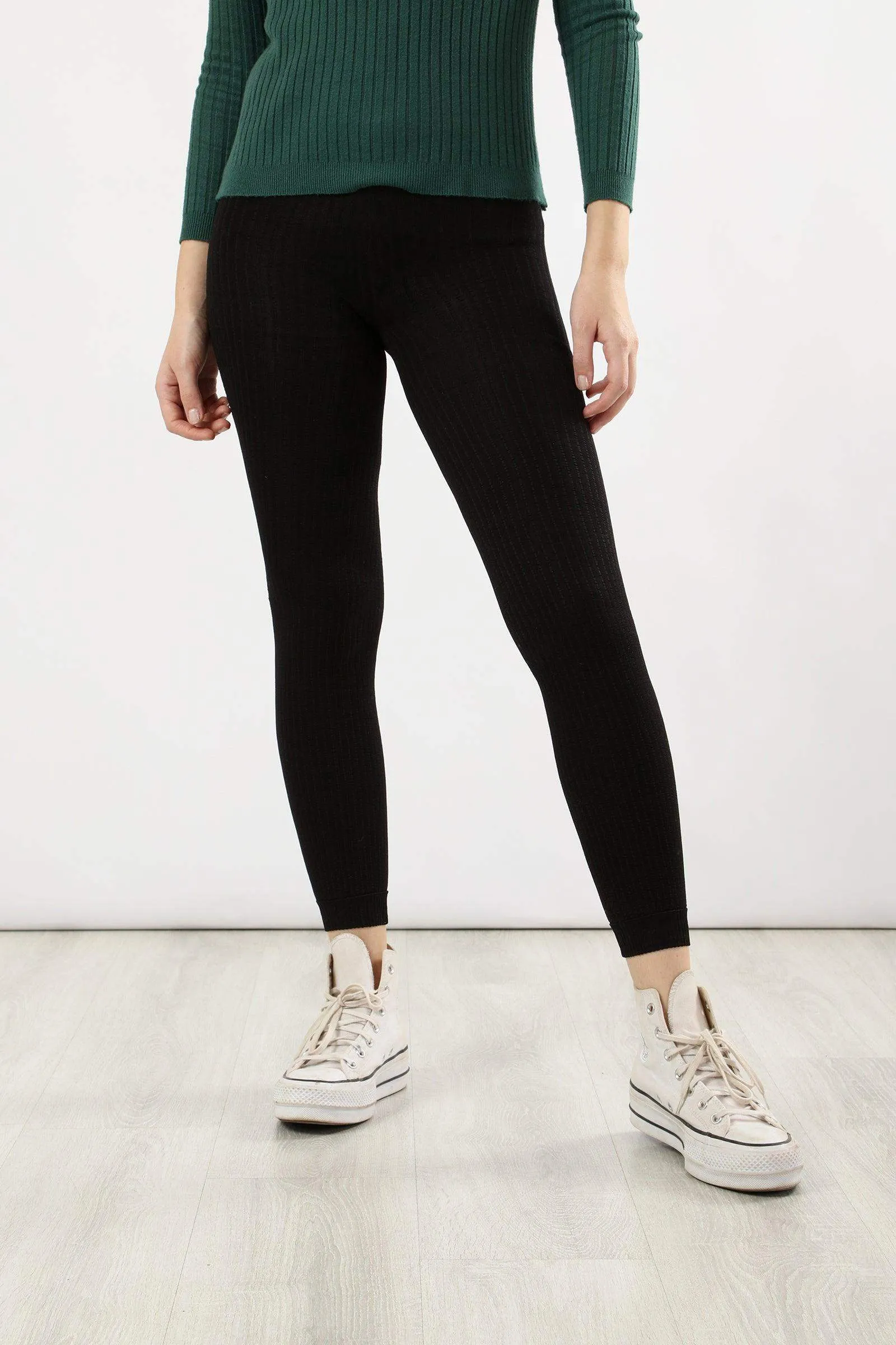 Ribbed High Rise Leggings