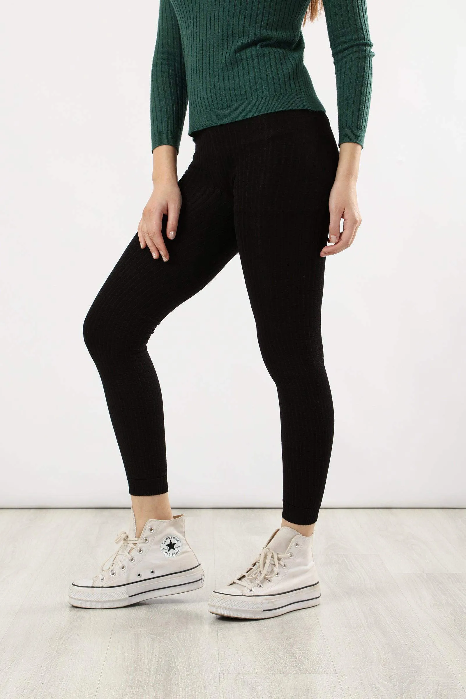 Ribbed High Rise Leggings