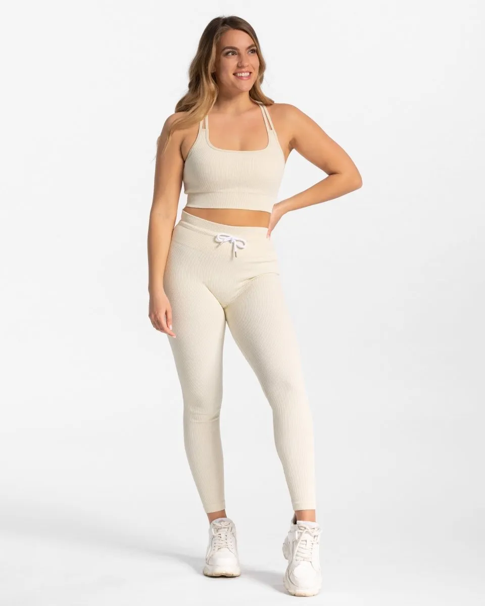 Ribbed Leggings "Ivory"