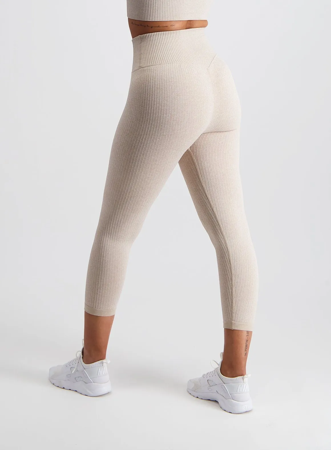 Ribbed Seamless Tight 7/8 - Beige