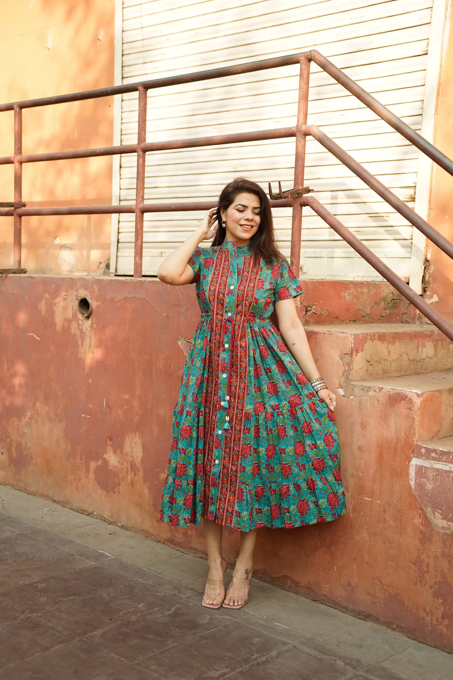 Roshni Dress | Red Roses