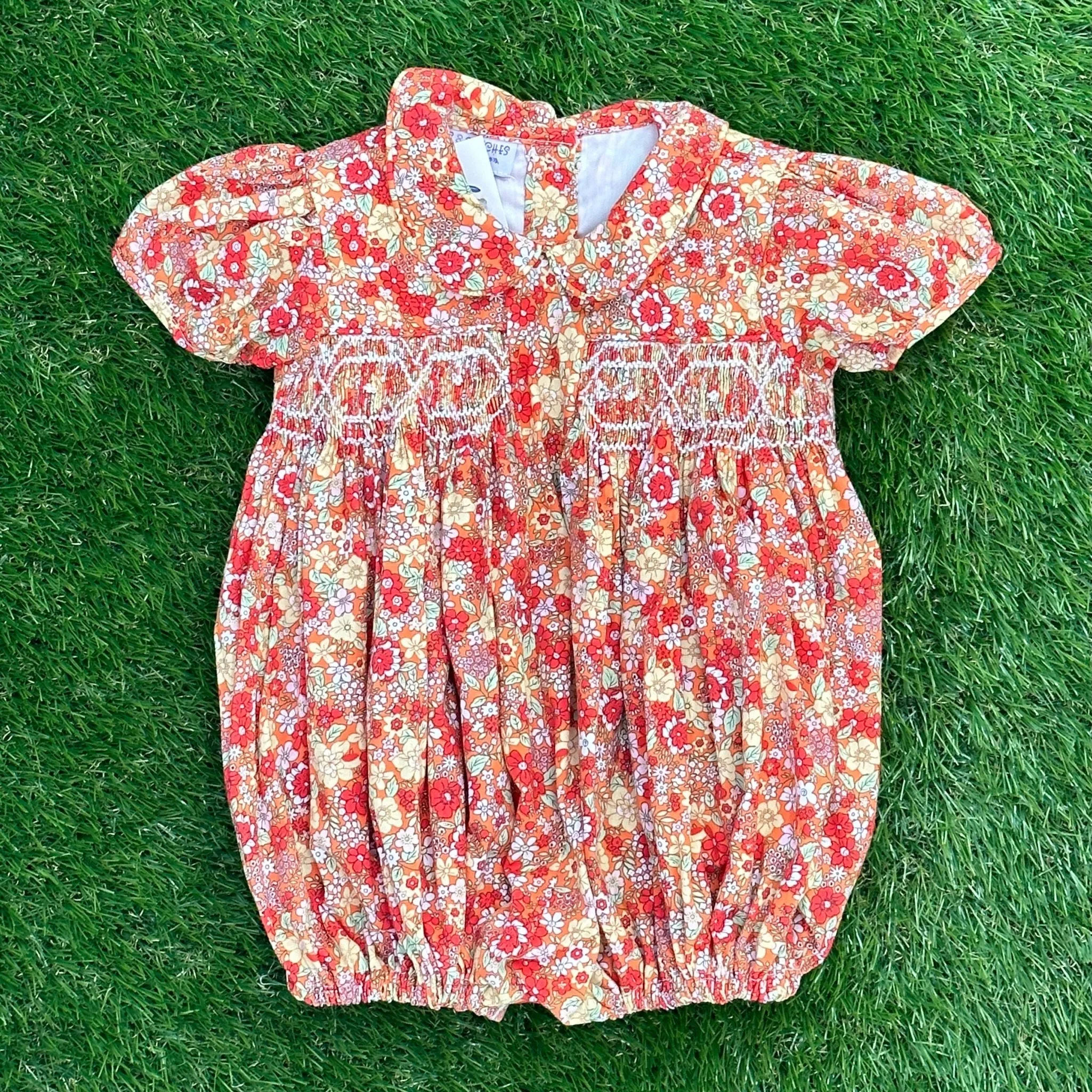 Smocked Fall Florals Charlotte Romper