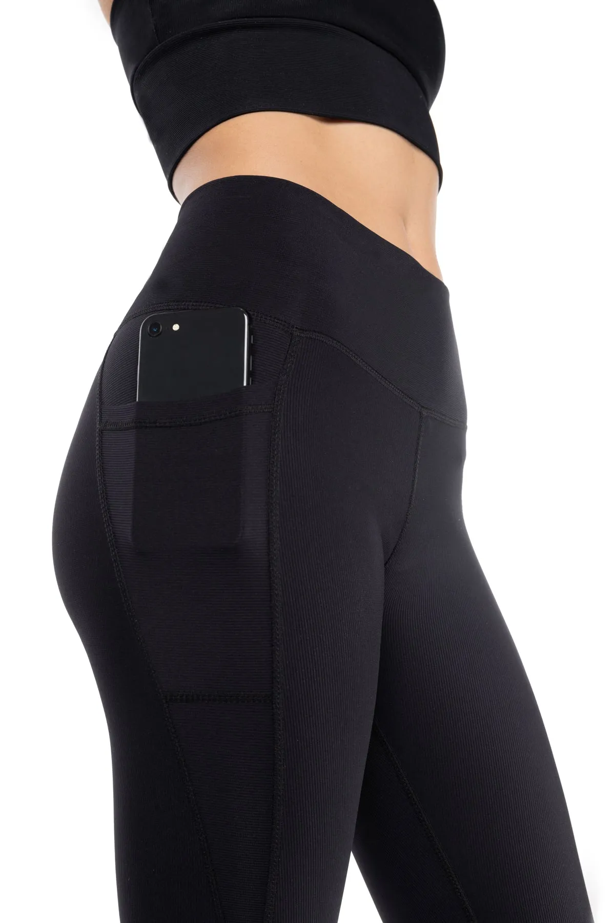 Solstice Ribbed Run High-Waist Legging