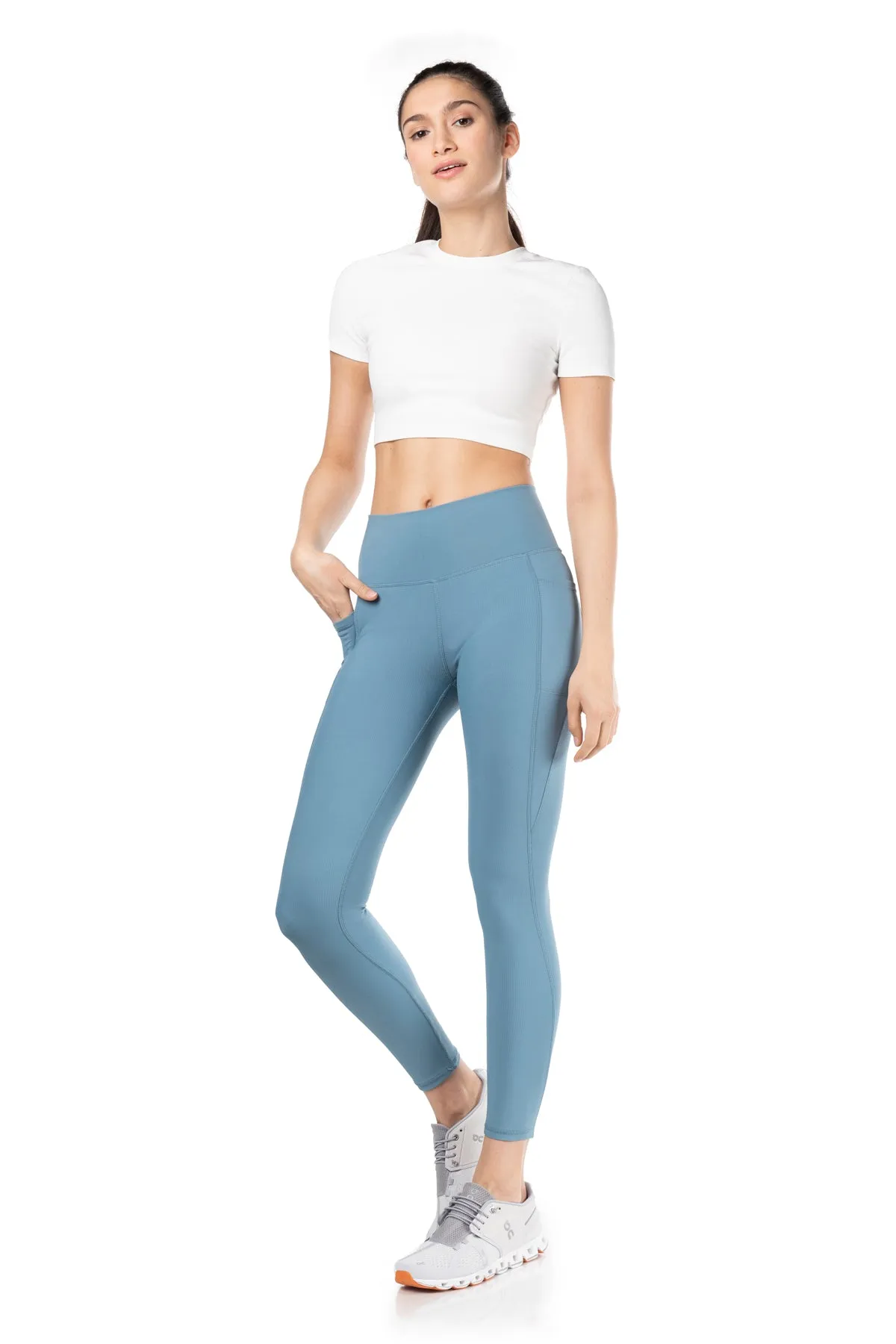 Solstice Ribbed Run High-Waist Legging