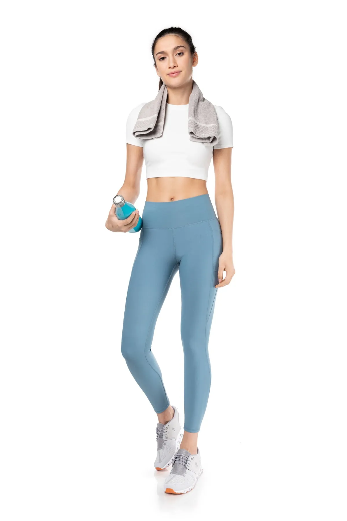 Solstice Ribbed Run High-Waist Legging