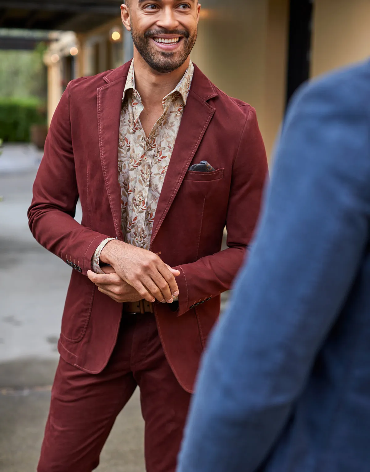 Spectre Burgundy Twill Blazer