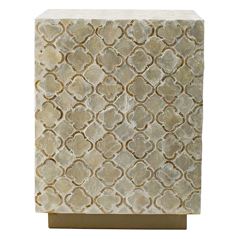 Square Mother of Pearl Side Table