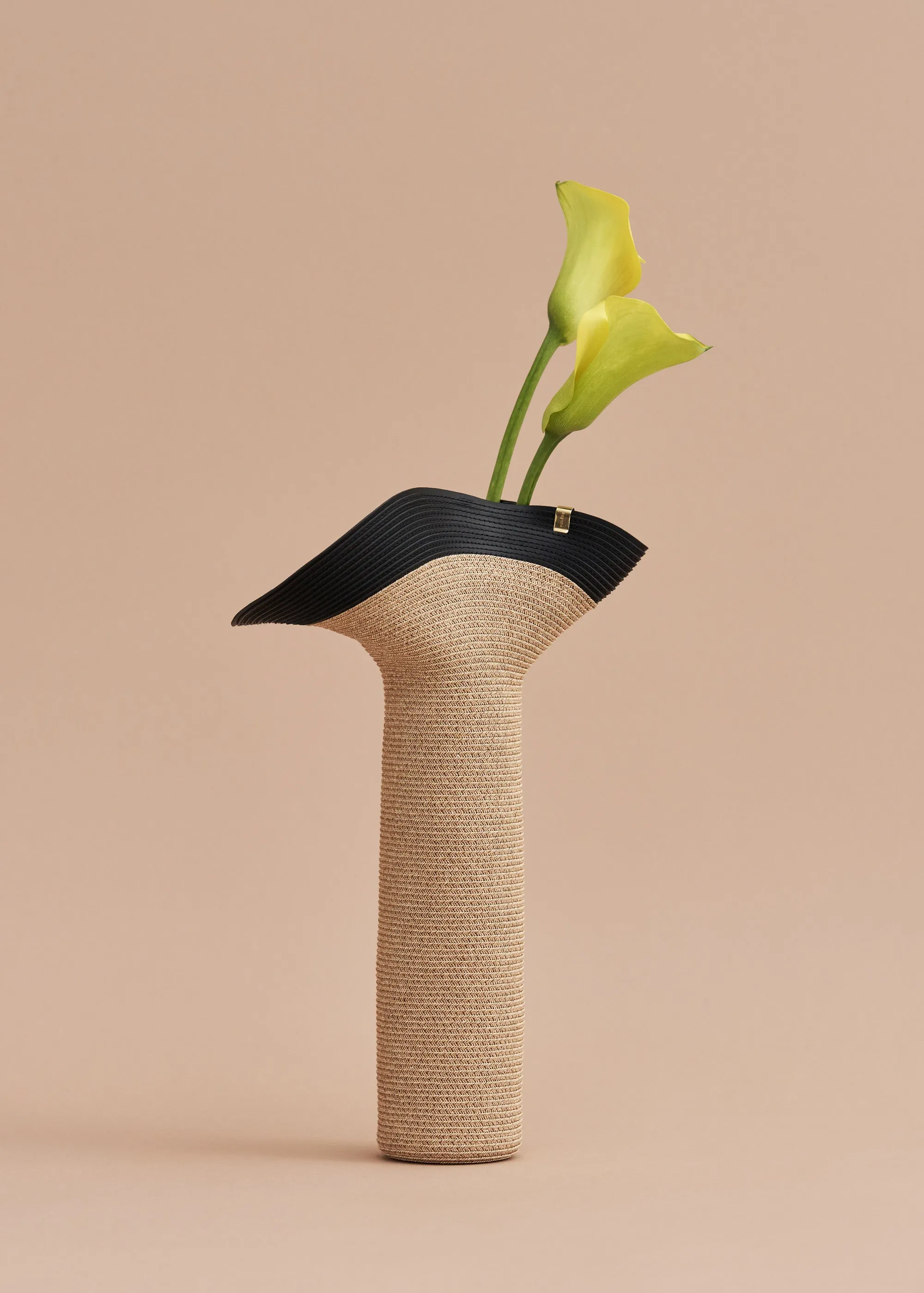 Tall Lapel Vase - Black