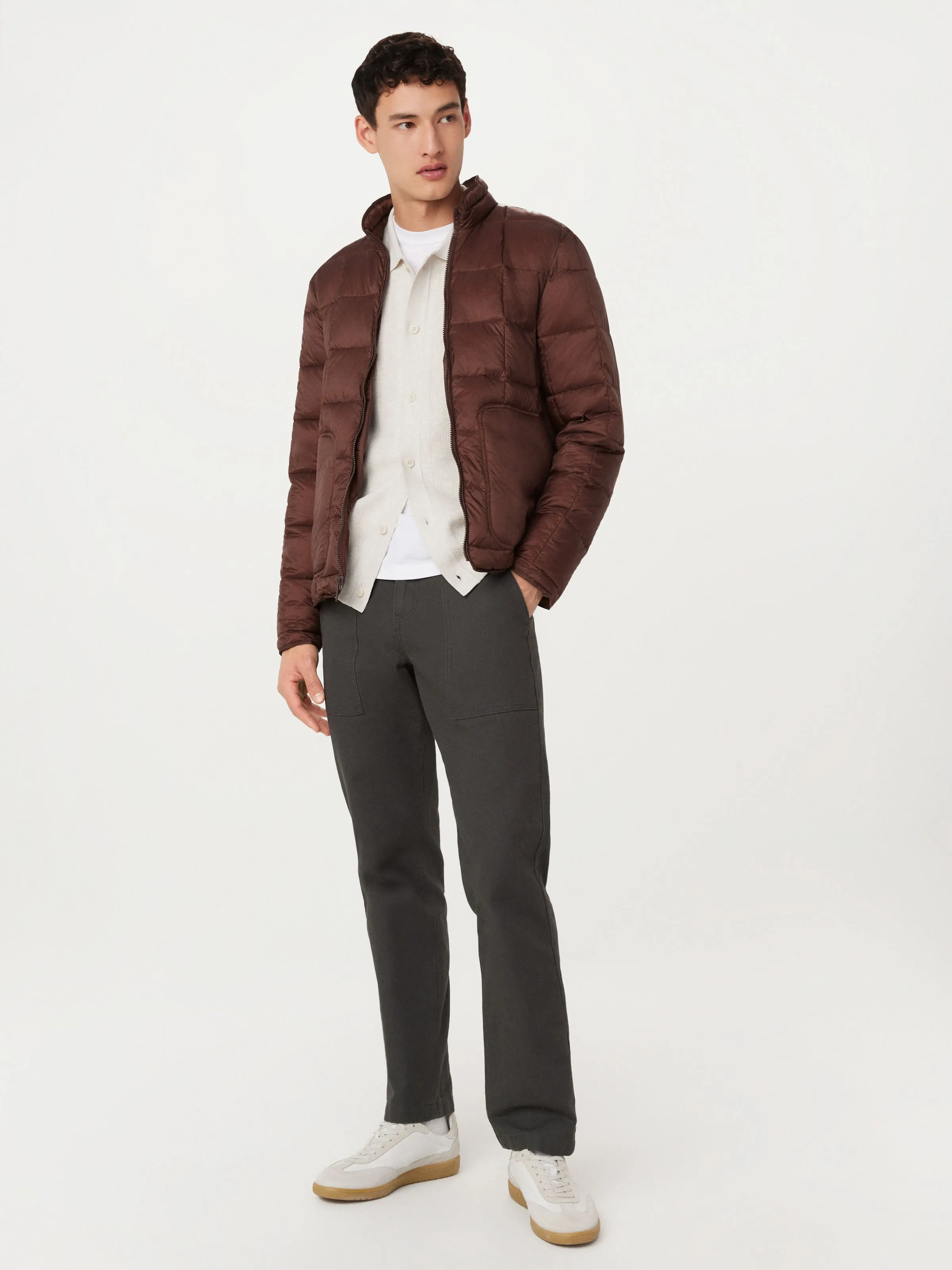 The Aero Packable Jacket in Deep Brown