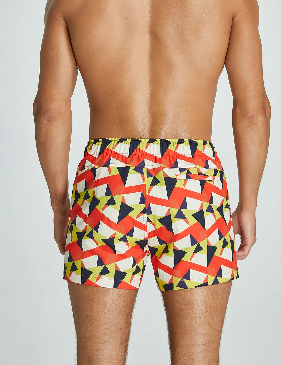 Training Sport Shorts 11301 with Quick-Dry in Colored Triangles