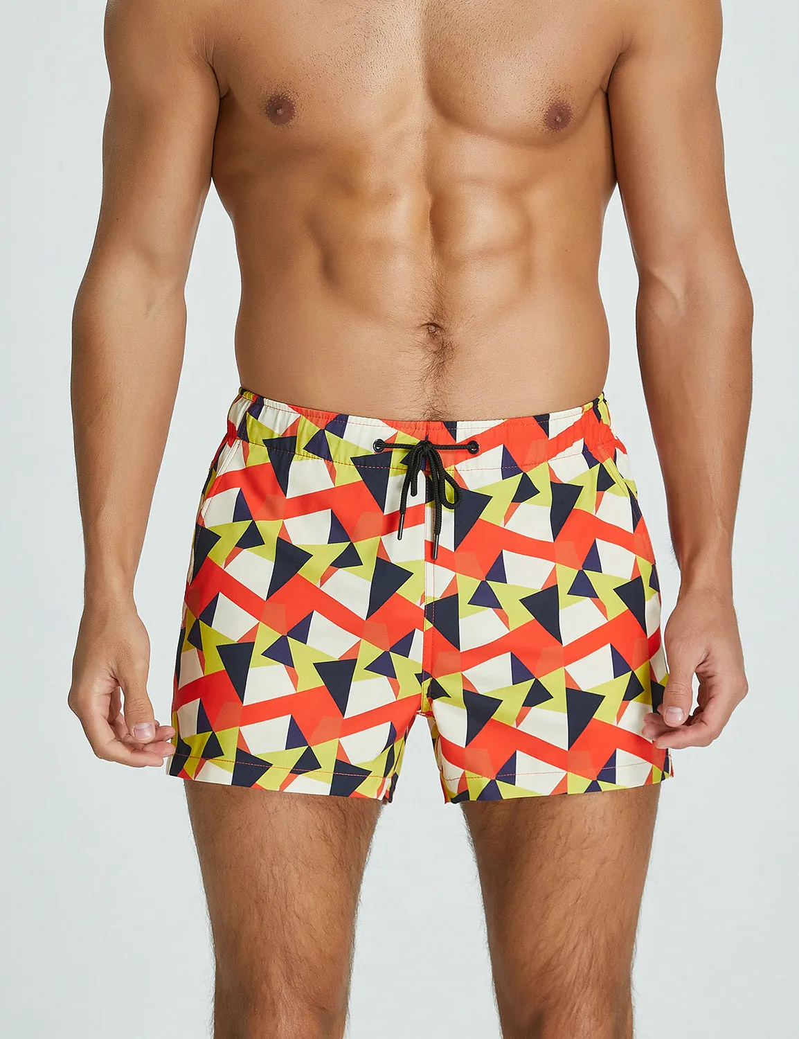 Training Sport Shorts 11301 with Quick-Dry in Colored Triangles