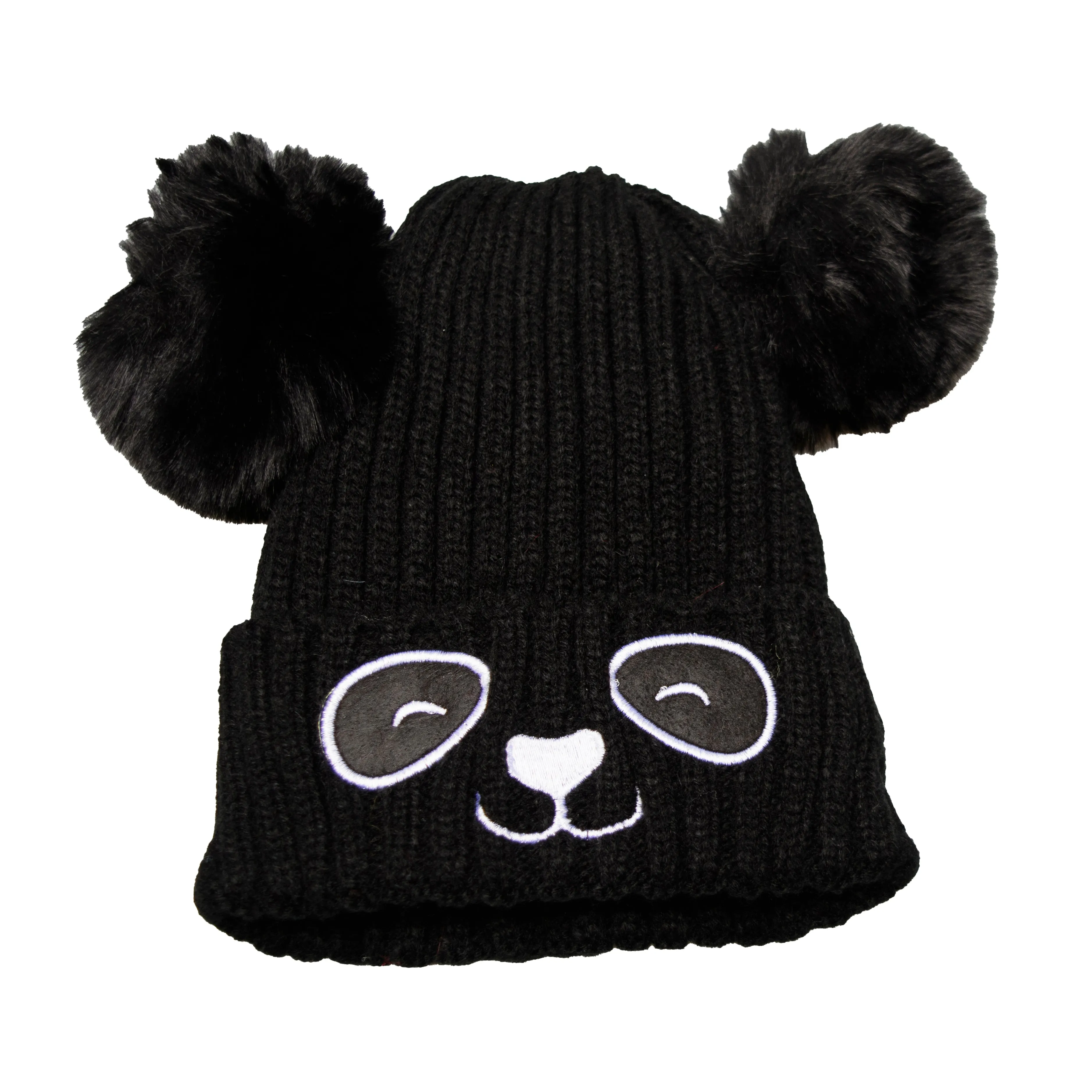 Unisex Cute Panda Cartoon Pattern Knit Winter Beanie For Kids (3-10 Years)