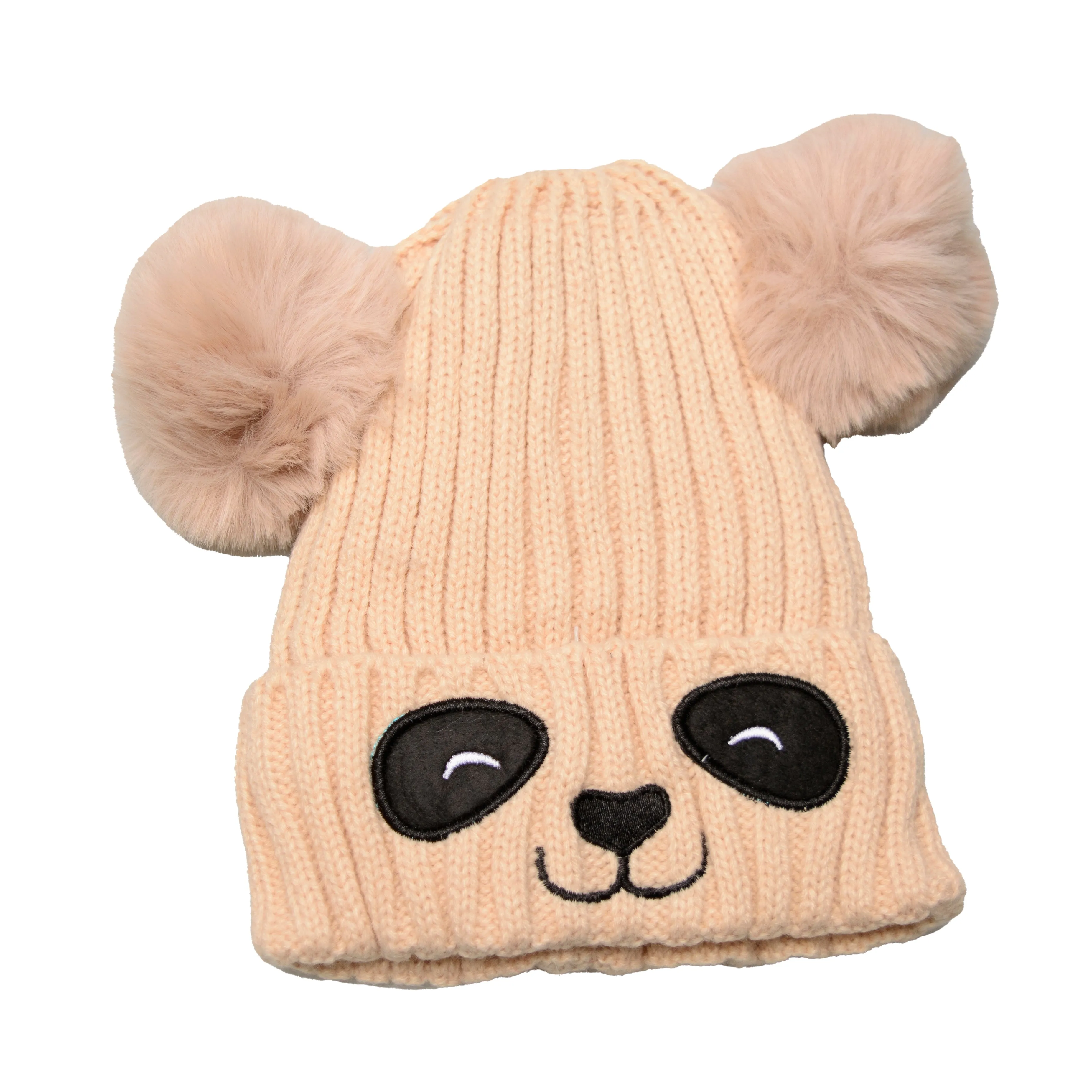 Unisex Cute Panda Cartoon Pattern Knit Winter Beanie For Kids (3-10 Years)