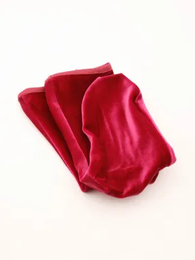 Velvet ankle socks, magenta