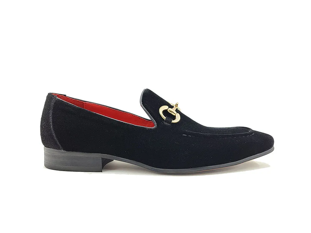 Velvet Buckle Loafer