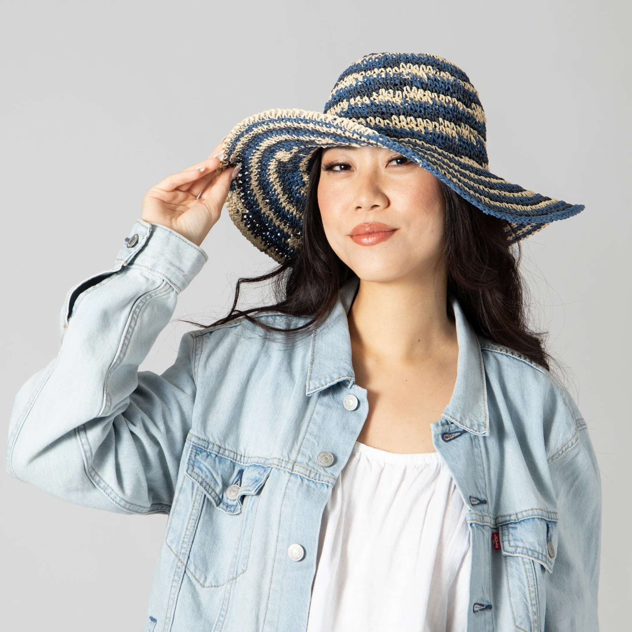 Women's Space Dye Crochet Sun Hat (PBM3021)