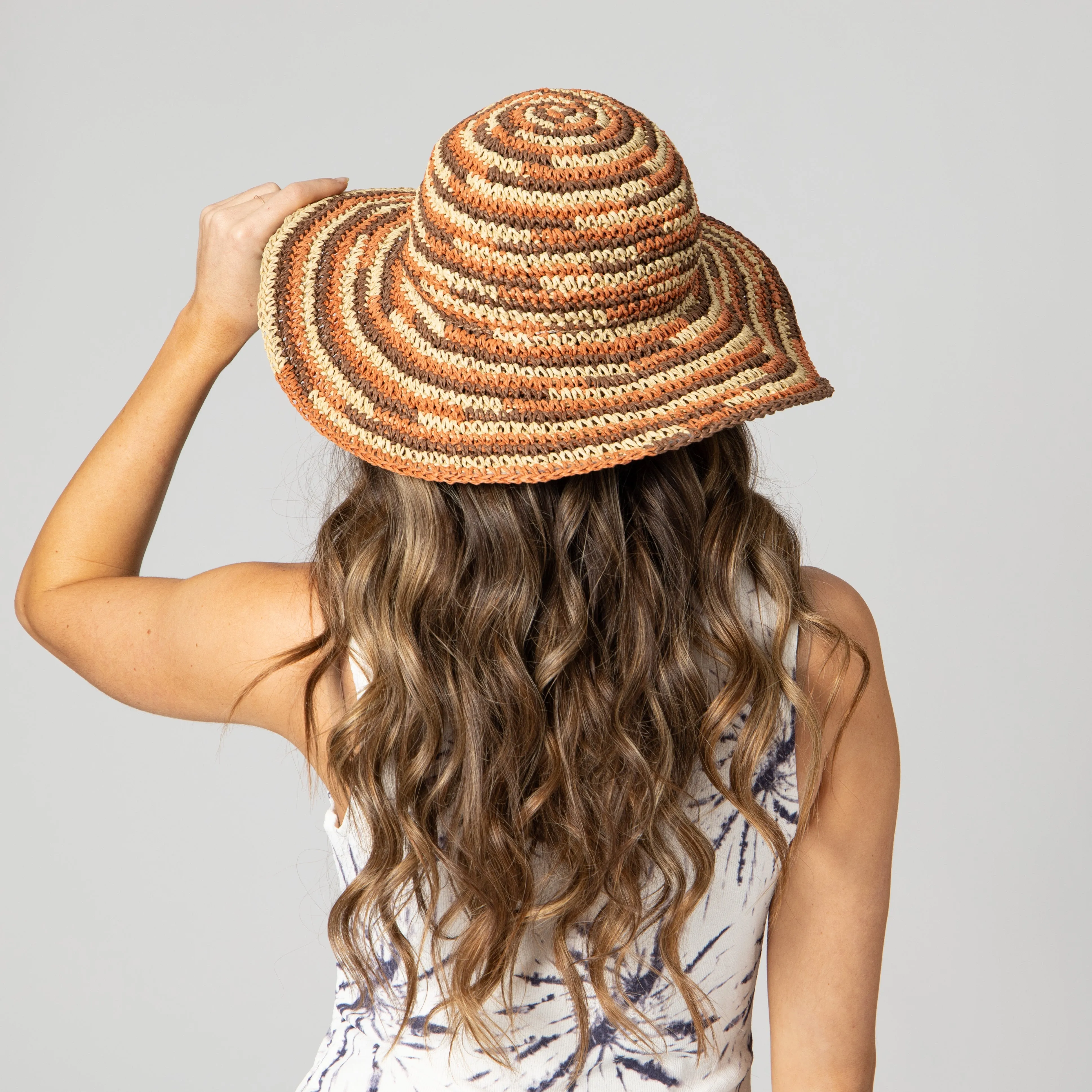 Women's Space Dye Crochet Sun Hat (PBM3021)